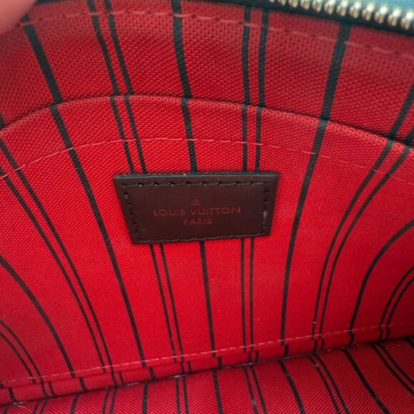 Louis Vuitton Damier Ebene Neverfull MM GM Pouch - Picture 3 of 5